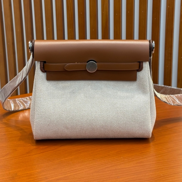 【エルメス HERMES】エールバッグジップ ミニ 20 フォーブ (34) キャンバス ヴァッシュハンター シルバー金具 (100％マシン)